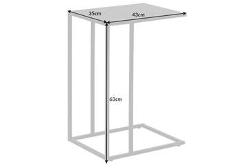 Moderne bijzettafel SLIM LINE 65cm antraciet zwart marmer, Ophalen of Verzenden, Nieuw