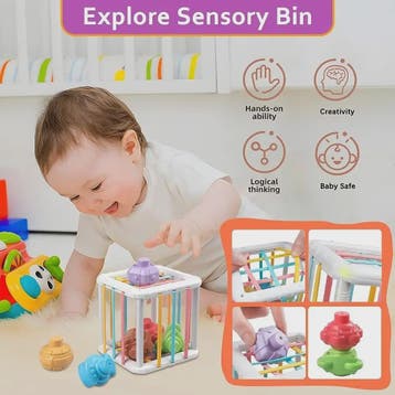 Montessori Vormenstoof Kubus - Educatief Speelgoed voor Baby, Verzenden, Nieuw