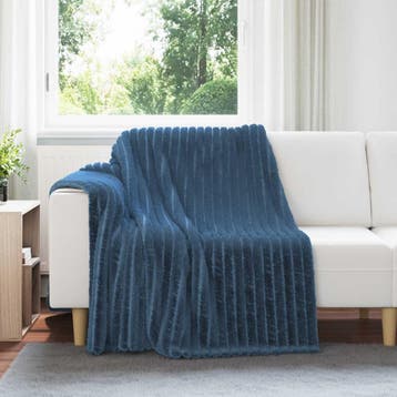vidaXL Kleden 6 pcs Marineblauw 200 x 150 cm Fleece, Verzenden, Nieuw