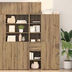 vidaXL Highboard Artisan Eiken 40 x 42,5 x 185 cm Bewerkt, Minder dan 50 cm, Verzenden, Nieuw, Minder dan 100 cm