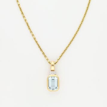 Halsketting - 14 karaat Geel goud Diamant (Natuurlijk) -, Sieraden, Tassen en Uiterlijk, Kettingen, Nieuw
