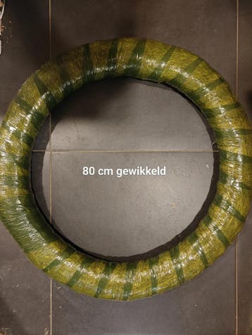 Strokrans Strokransen 80 cm GEWIKKELD Grote krans, Ophalen of Verzenden, Nieuw