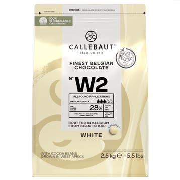 Callebaut Chocolade Callets Wit (W2) 2,5 kg, Verzenden, Nieuw