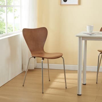 Eetkamerstoel Essunga 80x48x45,5 cm set van 4 walnootkleurig, Huis en Inrichting, Verzenden, Nieuw
