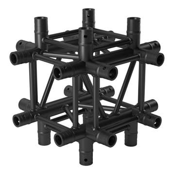 FORTEX FX34-C61 vierkant truss 6-weg kruis zwart, Verzenden, Nieuw