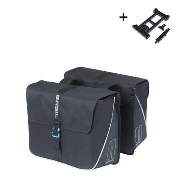 Dubbele fietstas Basil Forte 35 liter - zwart, Verzenden, Nieuw