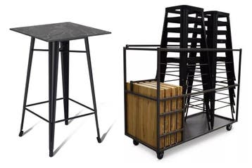 Supercombi | 12x Statafel Hamburg + trolley | Kleur blad:  |, Huis en Inrichting, Tafelonderdelen, Ophalen of Verzenden, Nieuw