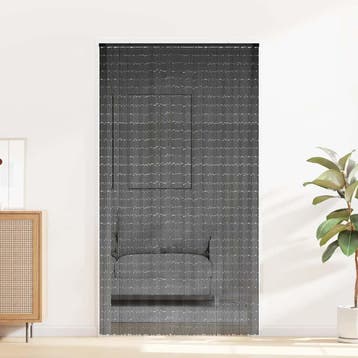 vidaXL Insectengordijn 120x220 cm bamboe donkergrijs, Verzenden, Nieuw, Grijs