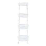 [en.casa] Keukentrolley Sørreisa rond 123xØ37,5 cm wit, Verzenden, Nieuw