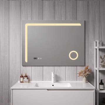 [pro.tec] Spiegel Chambave met LED verlichting 70x100x3 cm z, Huis en Inrichting, Woonaccessoires | Spiegels, Verzenden, Nieuw