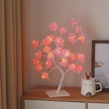 Sfeervolle Rozenboom Tafellamp - Multicolor LED Nachtlampje,, Verzenden, Nieuw