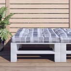 vidaXL Palletkussen 80x80x12 cm stof ruitpatroon grijs, Huis en Inrichting, Verzenden, Nieuw, Grijs