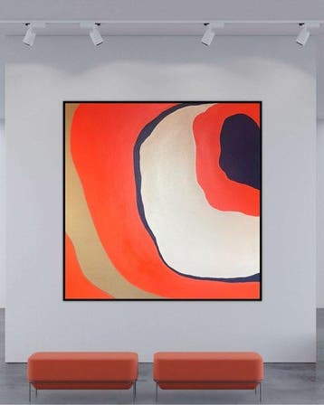 Sabine Neuchel (XX - Orange Wave, Antiek en Kunst, Kunst | Schilderijen | Modern