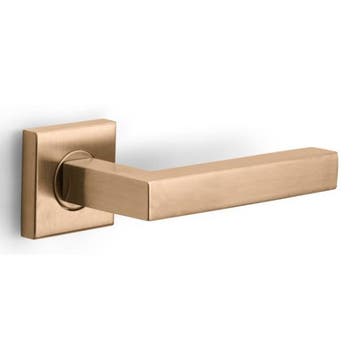 Deurklink BASICS BSQ1-G op vierkant rozet PVD licht brons, Verzenden, Nieuw