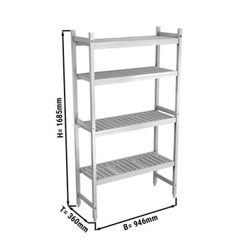 GGM Gastro | Aluminium/kunststof stelling - 946x1685mm - |, Verzenden, Nieuw in verpakking