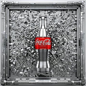 Artxlife - Chrome Coca Cola Lego Explosion, Nieuw
