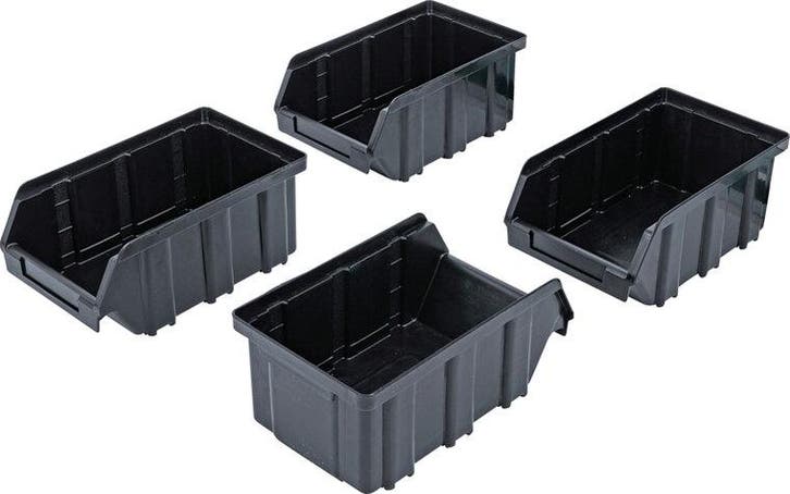 Magazijnbak-set met ophangrail voor wandsysteem 4-dlg, Auto diversen, Autogereedschap, Verzenden