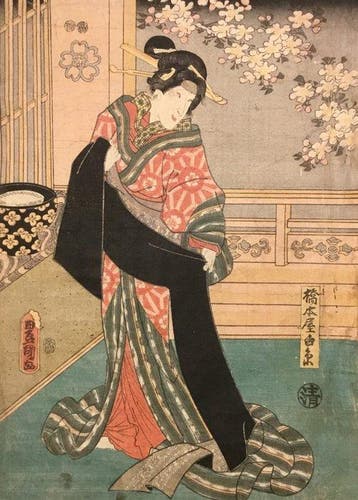 De courtisane Shiraito () van het Hashimoto bodeel () -