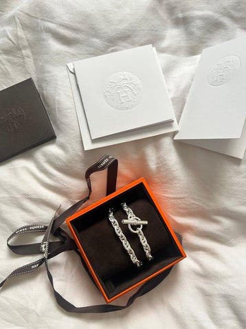 Hermès - Halsketting - chaine dancre Zilver - ankerketting, Nieuw