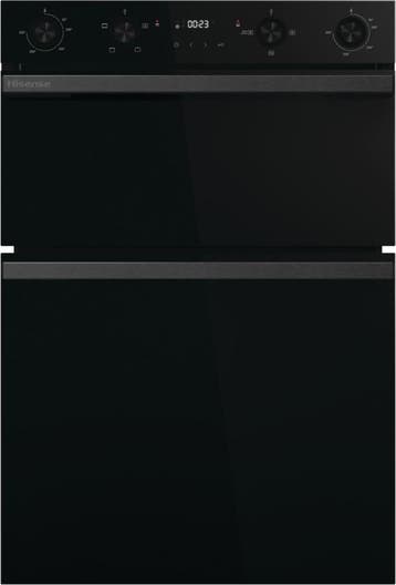 Hisense HI6-BID914221CDBG  Inbouw dubbeloven  Zwart  110L, Witgoed en Apparatuur, Ovens, Hete lucht, Nieuw, Ophalen of Verzenden