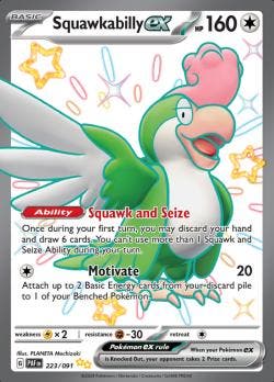 Squawkabilly ex 223/091 Paldean Fates, Ophalen of Verzenden, Nieuw, Losse kaart, Foil