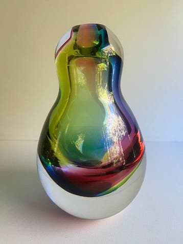 Royal Leerdam - Siem van der Marel - Vaas - regenboog vaas -
