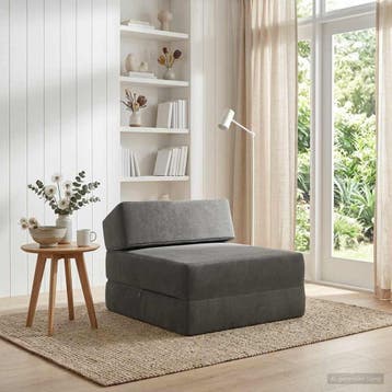 vidaXL Vouwbare Bankbed Donkergrijs 60 x 70 x 41 cm Stof, Verzenden, Nieuw, Stof, Minder dan 150 cm