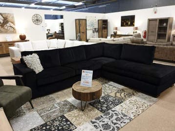 Hoekbank Follega - hoekbanken - Zwart, Nieuw, 150 cm of meer, Stof, 250 tot 300 cm