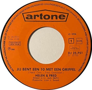 vinyl single 7 inch - Helen &amp; Fred - Jij Bent Een 10..., Cd's en Dvd's, Verzenden, Zo goed als nieuw, 7 inch, Nederlandstalig