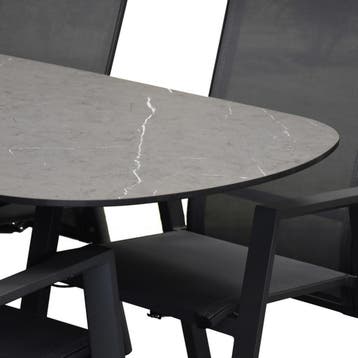 San Francisco Nancy dining tuinset 240x100xH76 cm 7 delig, Ophalen of Verzenden, Nieuw
