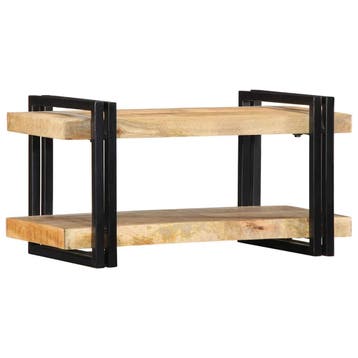 vidaXL Wandschap 70x33x35 cm massief ruw mangohout, Verzenden, Nieuw