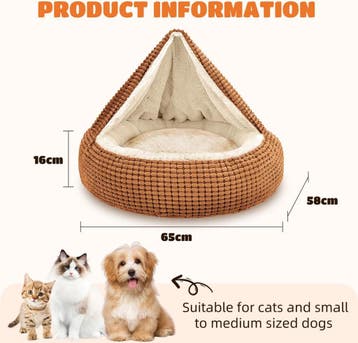 Kattenmand - Kattenbed - 65x58x16 cm - Bruin - Nobleza, Dieren en Toebehoren, Verzenden, Zo goed als nieuw