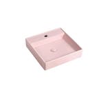 Wastafel Andrea 44x44x10cm mat roze met 1 kraangat inclusief, Verzenden, Nieuw