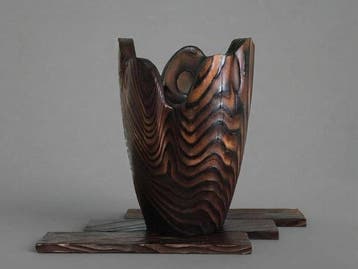 Japanese Vintage Yakisugi (Scorched Cedar) Ikebana Flower