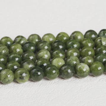 Natuursteen Zuidelijke Jade Kralen - Donker Groen, Rond, 4-1, Sieraden, Tassen en Uiterlijk, Edelstenen, Verzenden, Nieuw