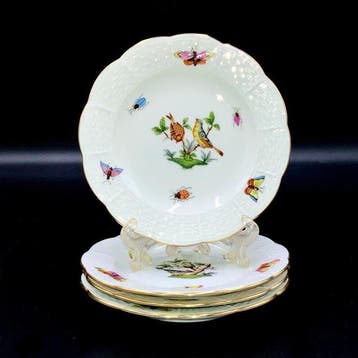 Herend - Exquisite Set of 4 Plates (12,5 cm) - Rothschild