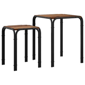 vidaXL Bijzettafel Oud hout 41 x 40 x 50 cm Bewerkt hout, Huis en Inrichting, Tafels | Bijzettafels, Verzenden, Nieuw, 45 tot 60 cm