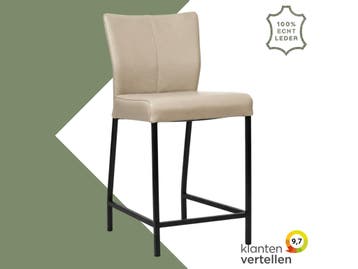 Leren barkruk Revolt laag - Toledo Mastic (taupe/bruin) -, Nieuw, Leer, Ophalen of Verzenden, 90 cm of meer