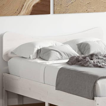 vidaXL Hoofdbord 135 cm massief grenenhout wit, Verzenden, Nieuw, Wit, Hout