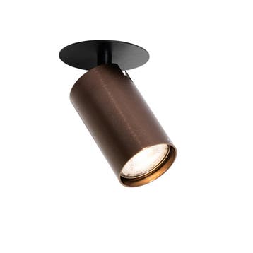 Moderne inbouwspot donker brons GU10 50mm - Chels, Verzenden, Nieuw
