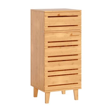 Badkamerskast Epind bamboe 75x33x30 cm naturel [en.casa], Verzenden, Nieuw