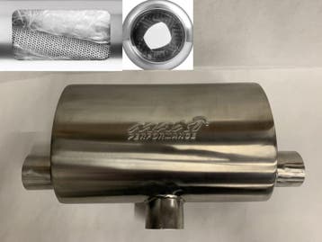MAX Spiral Straight Flo Performance rvs uitlaat demper 2,5, Ophalen of Verzenden, Nieuw