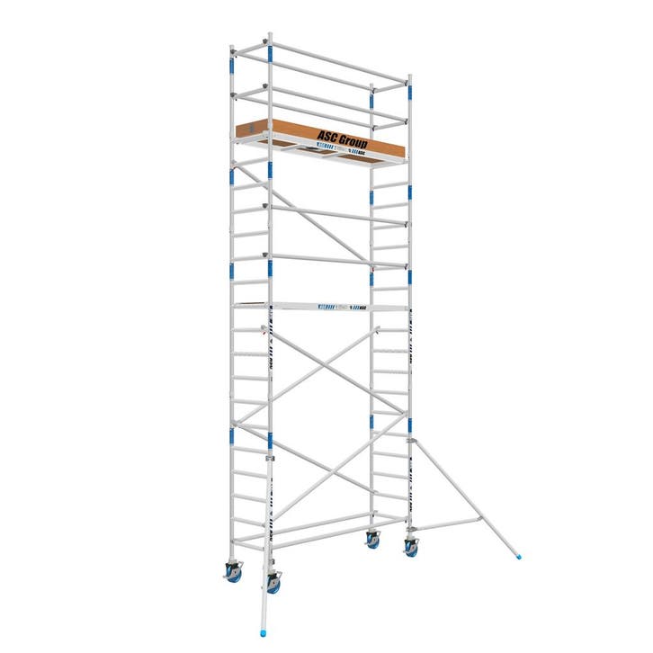 ASC Rolsteiger 75 x 7.2 mtr werkhoogte, Doe-het-zelf en Verbouw, Steigers, Rolsteiger of Kamersteiger, Nieuw, 5 meter of hoger