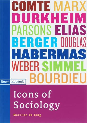 Icons of sociology - M.J. de Jong 9789047300076, Verzenden, Gelezen, M.J. de Jong
