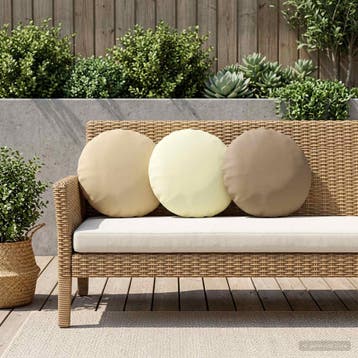 vidaXL Kussensloop 6 pcs HEERLEN Crèmekleurig Ø 40 cm, Verzenden, Nieuw