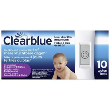 Clearblue Ovulatietest 4 dagen 10 stuks, Verzenden, Nieuw