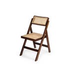 Klapbare Houten Stoel met Rotan Zitting | 52,5 × 46 × 82,., Verzenden, Nieuw in verpakking