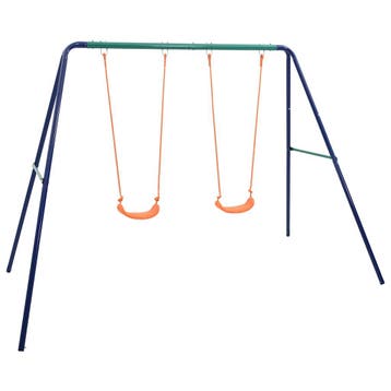 vidaXL Schommelset met 2 zitjes staal, Kinderen en Baby's, Verzenden, Nieuw