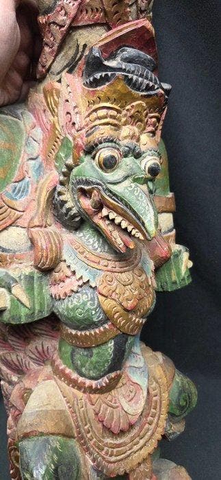 Grote Vishnu op Garuda-standbeeld - 82 cm - 1960-1970 -