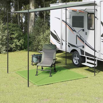 vidaXL Tenttapijt 250x250 cm HDPE lichtgroen, Caravans en Kamperen, Verzenden, Nieuw